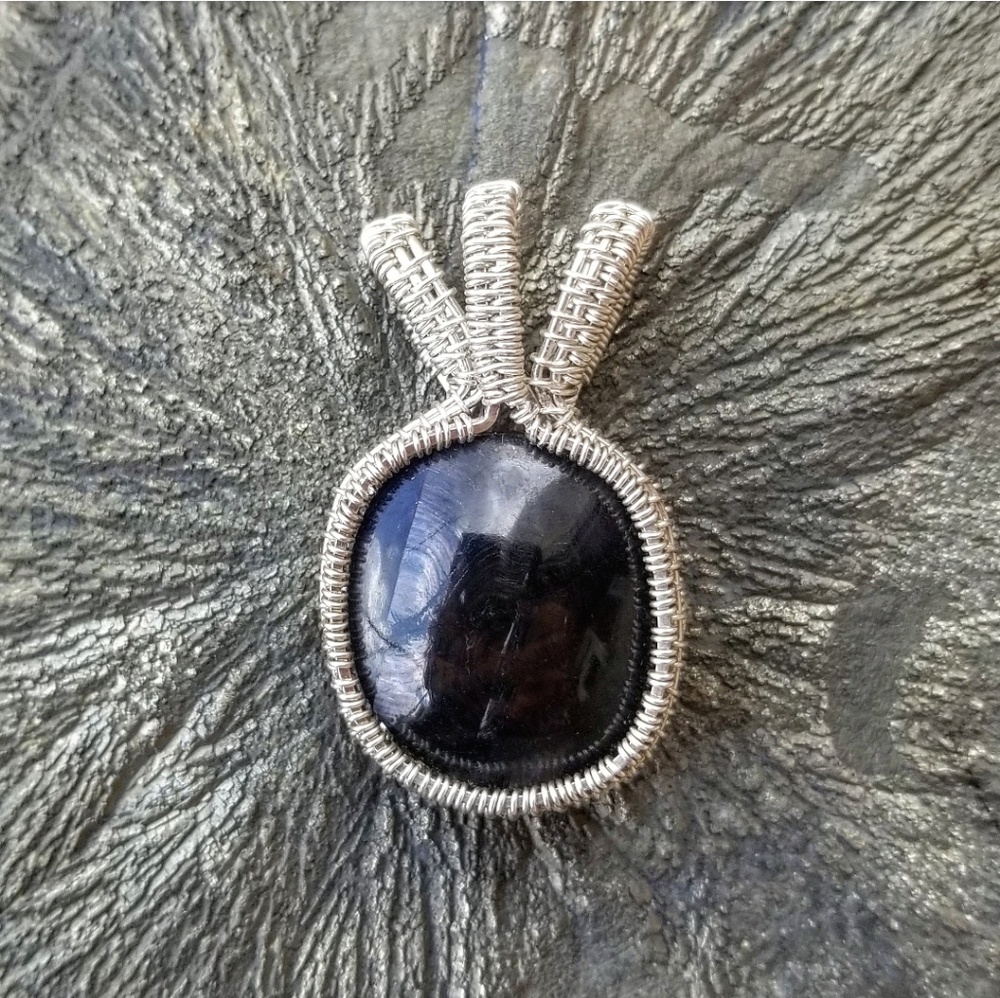 Hypersthene Silver Wire Wrapped Pendant ❤